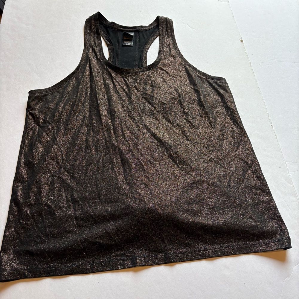 Victoria Sport Black/Copper Shimmer Women's Tank Top Size Small